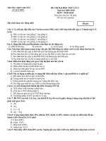 Tài liệu Đáp án và đề thi thử ĐH đợt 1 môn Sinh học năm 2010 docx