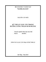 Kỹ thuật giấu tin trong đường cong tham số b spline 