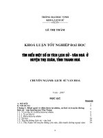 Tìm hiểu một số di tích lịch sử   văn hoá ở huyện thọ xuân, tỉnh thanh hoá 