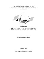 Tài liệu Bài giảng độc học môi trường pptx