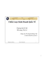 CHIẾN LƯỢC KINH DOANH QUỐC TẾ