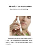 Tài liệu Mục tiêu điều trị: kiểm soát đường máu trong giới hạn nào được coi là thành công? pptx