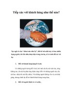 Tài liệu Tiếp xúc với khách hàng như thế nào? ppt