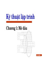 Kỹ thuật lập trình- Chương 1: Mở₫ầu