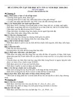 Gián án Đề cương ôn tập HK 1 Tin 11