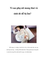 Tài liệu Vì sao phụ nữ mang thai và sinh đẻ dễ bị ốm? pptx