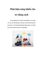 Tài liệu Phát hiện năng khiếu cho trẻ đúng cách docx