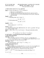 Bài giảng Đề ĐA thi thử ĐH