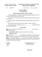 Bài soạn Quyết định kỉ luật học sinh