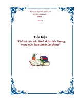 Tài liệu Tiểu luận “Vai trò của các hình thức tiền lương trong viêc kích thích lao động” ppt