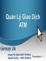 Tiểu luận:Hệ thống quản lý giao dịch ATM