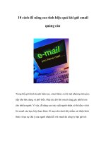 Tài liệu 10 cách để nâng cao tính hiệu quả khi gửi email quảng cáo pptx