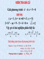 Bài giảng Chương IV- bài 6: H Ệ THỨC VI-ET VÀ ỨNG DỤNG