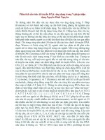 Tài liệu Phân tích cấu trúc di truyền DNA: Ứng dụng trong y pháp nhận dạng pptx