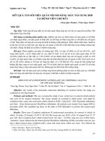 Tài liệu Kết quả tán sỏi niệu quản nội soi bằng máy tán xung hơi tại bệnh viện chợ Rẫy docx