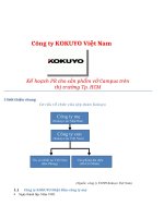 ma trận SWOT và 1 số kế hoạch phát triển tập đoàn  KOKUYO Việt Nam