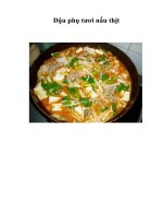 Tài liệu Đậu phụ tươi nấu thịt docx