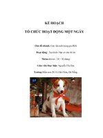 Tài liệu KẾ HOẠCH TỔ CHỨC HOẠT ĐỘNG MỘT NGÀY - Con vật nuôi trong gia đình pdf