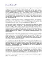 Tài liệu Choosing A New Career Path ppt