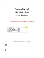 Phương pháp var (giá trị tại rủi ro) và các ứng dụng 