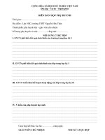 Gián án BIÊN BẢN HỌP PHỤ HUYNH