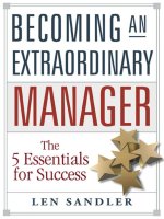Ebook -  Becoming An Extraordinary Manager: The 5 Essentials for Success - “Trở thành Người quản lý tuyệt vời: 5 điều cần thiết để thành công”