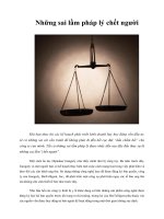 Tài liệu Những sai lầm pháp lý chết người doc