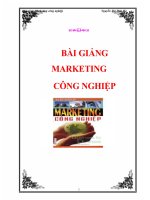 Tài liệu MARKETING CÔNG NGHIỆP - Tueba pptx