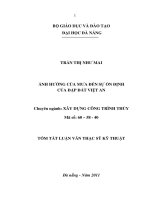 Ảnh hưởng của mưa đến sự ổn định của đập đất việt an 