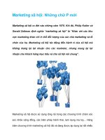 Tài liệu Marketing xã hội: Những chữ P mới Marketing doc