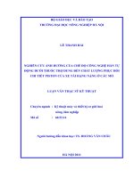 Nghiên cứu ảnh hưởng của chế độ công nghệ hàn tự động dưới thuốc trợ dung đến chất lượng phục hồi chi tiết piston của xe tải hạng nặng ở các mỏ 