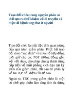 Tài liệu Trao đổi chéo trong nguyên phân có thể tạo ra thể khảm về di truyền và một số bệnh ung thư ở người ppt