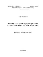 Nghiên cứu xử lý một số hợp chất clo hữu cơ bằng xúc tác đồng oxit 