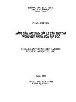 Hướng dẫn học sinh lớp 4,5 cảm thụ thơ thông qua phân môn tập đọc luận văn tốt nghiệp đại học 