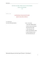 Bài tập tình huống môn lâm sản ngoài gỗ nhóm 4 ( tình huống 3)lập PHƯƠNG án GIẢI QUYẾT KHÓ KHĂN CHO CỘNG ĐỒNG z 