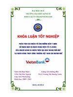 Phân tích các nhân tố ảnh hưởng đến ý định sử dụng dịch vụ ngân hàng điện tử (e BANK) của khách hàng cá nhân trên địa bàn thành phố huế tại ngân hàng TMCP viettin 