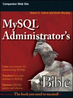 Tài liệu MySQL Administrator’s Bible- P1 ppt