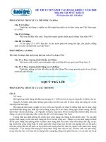 Tài liệu Đáp án đề thi môn Sử khối C hệ Cao Đẳng năm 2009 pdf