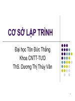 CƠ SỞ LẬP TRÌNH