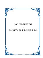 Tài liệu Báo cáo thực tập về về công ty cổ phần Ngô Han ppt