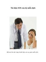 Tài liệu Tín hiệu SOS của hệ miễn dịch ppt