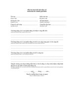 Tài liệu Mẫu bản khai kiểm dịch động vật ppt