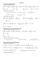 BÀI TẬP TÍCH PHÂN