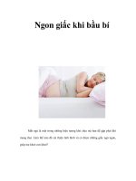 Tài liệu Ngon giấc khi bầu bí pptx