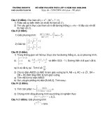 Tài liệu Thi thử đại học khoa học tự nhiên doc