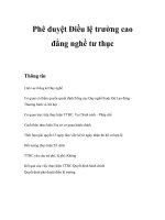 Tài liệu Phê duyệt Điều lệ trường cao đẳng nghề tư thục ppt