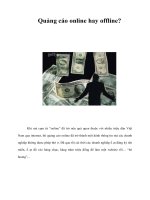 Tài liệu Quảng cáo online hay offline? pptx
