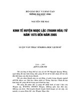 Kinh tế ngọc lặc (thanh hoá) từ năm 1975 đến năm 2005 