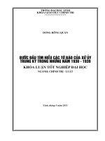 Bước đầu tìm hiểu các tờ báo của xứ ủy trung kỳ trong những năm 1930 1939 luận văn tốt nghiệp đại học 