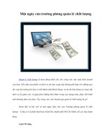 Tài liệu Một ngày của trưởng phòng quản lý chất lượng docx